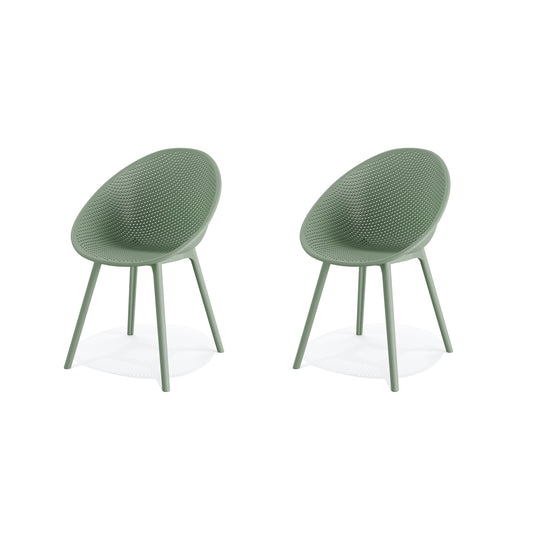 Qosy outdoor loungestoel groen kleurset van 2 Veba Essentials