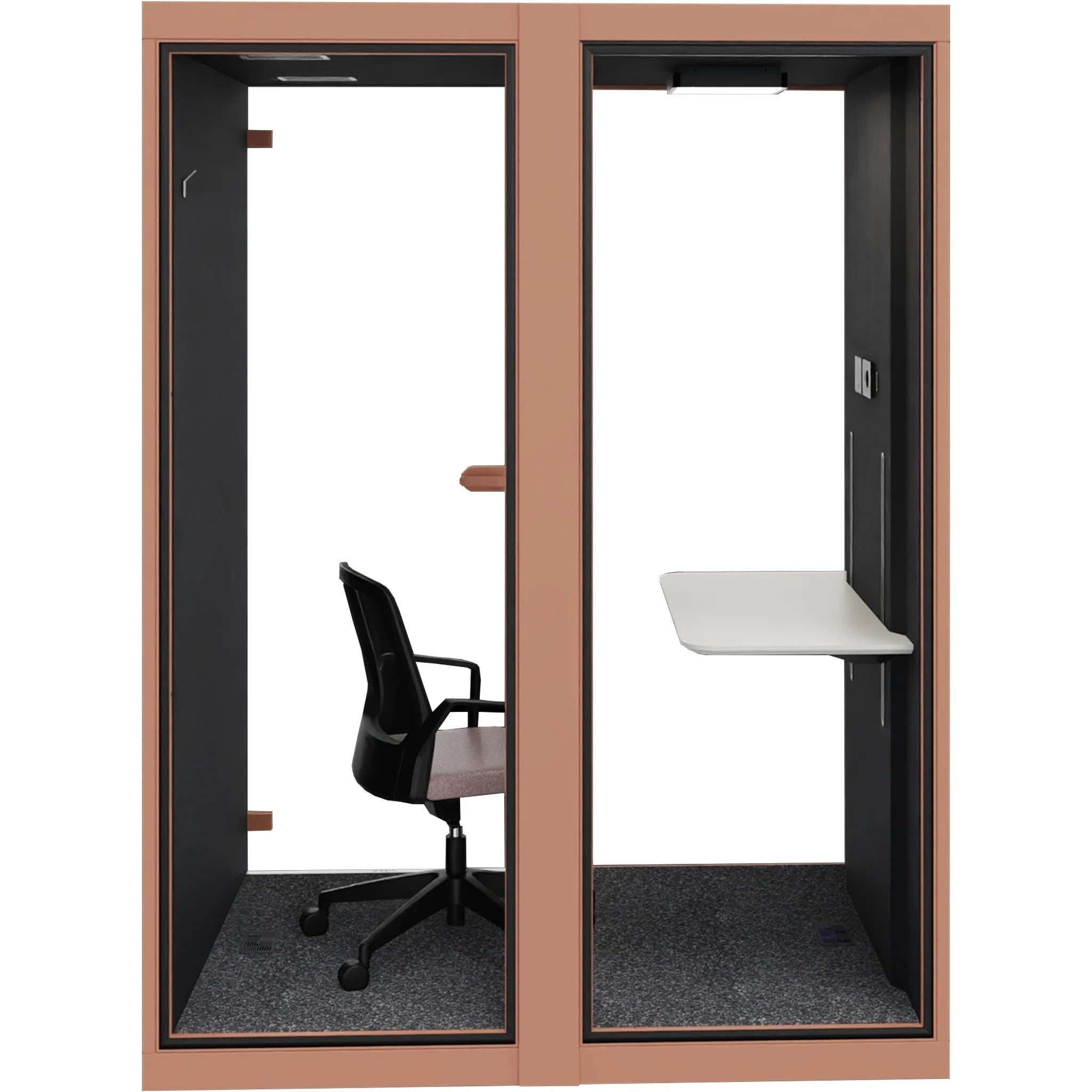 Achteraanzicht vox werkplek box