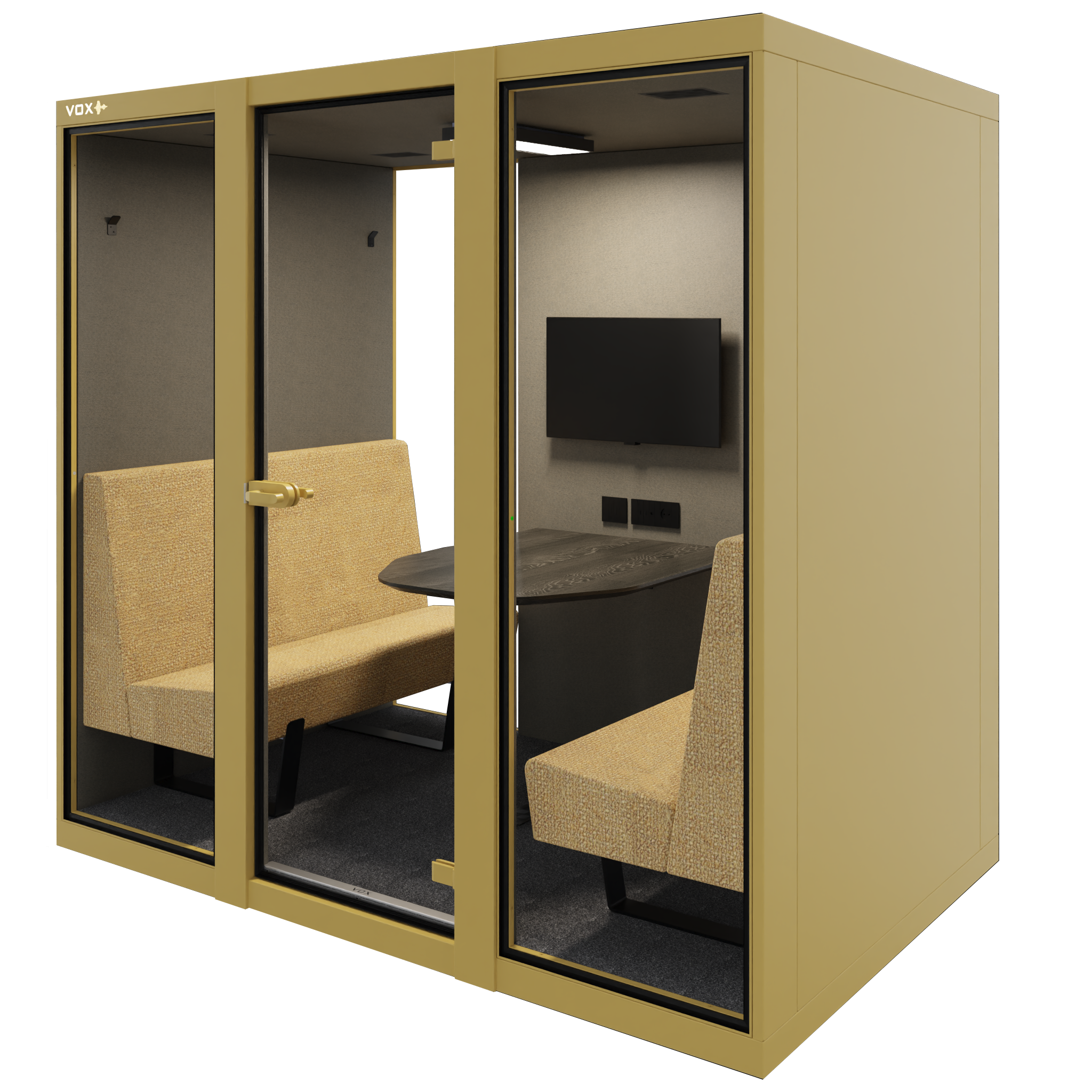 Akoestische-vergaderruimte-VOX301-Goud-zijkant-Huislijn