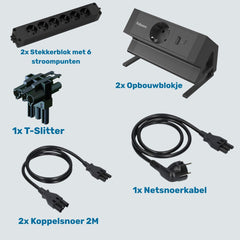 Bekabeling opbouw duo werkplek Thovip Workspace Solutions Bekabeling  Select Kantoormeubelen.