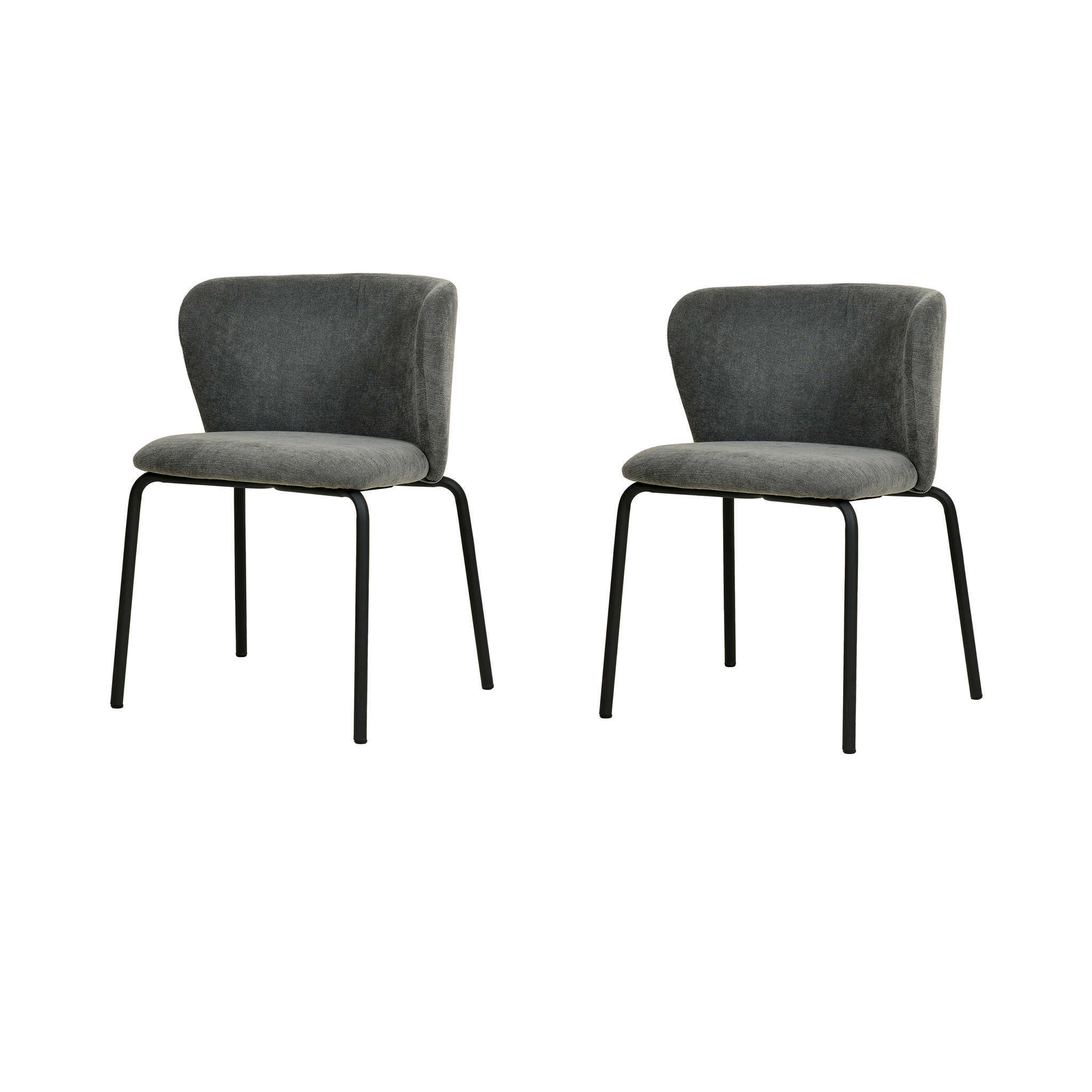 Break Stoelen Set van 2 stuks Donkergrijs