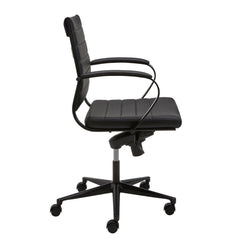Design vergaderstoel lage rug zwart zwart