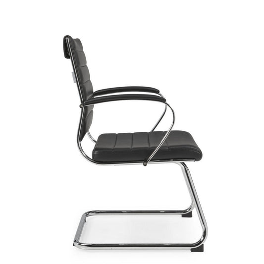 Design vergaderstoel slede zwart