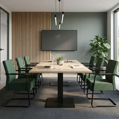 Comfort vergaderstoel - sledeframe met armleggers en hoge rug