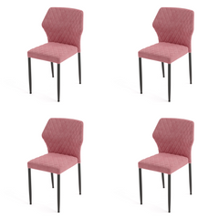Louis Stoelen Fluweel 4 stuks Roze