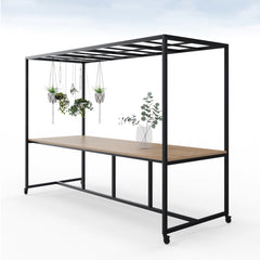 Move tafel lunchtafel kantinetafel Huislijn 240cm x 100cm x 75cm hoog met dak rooster 