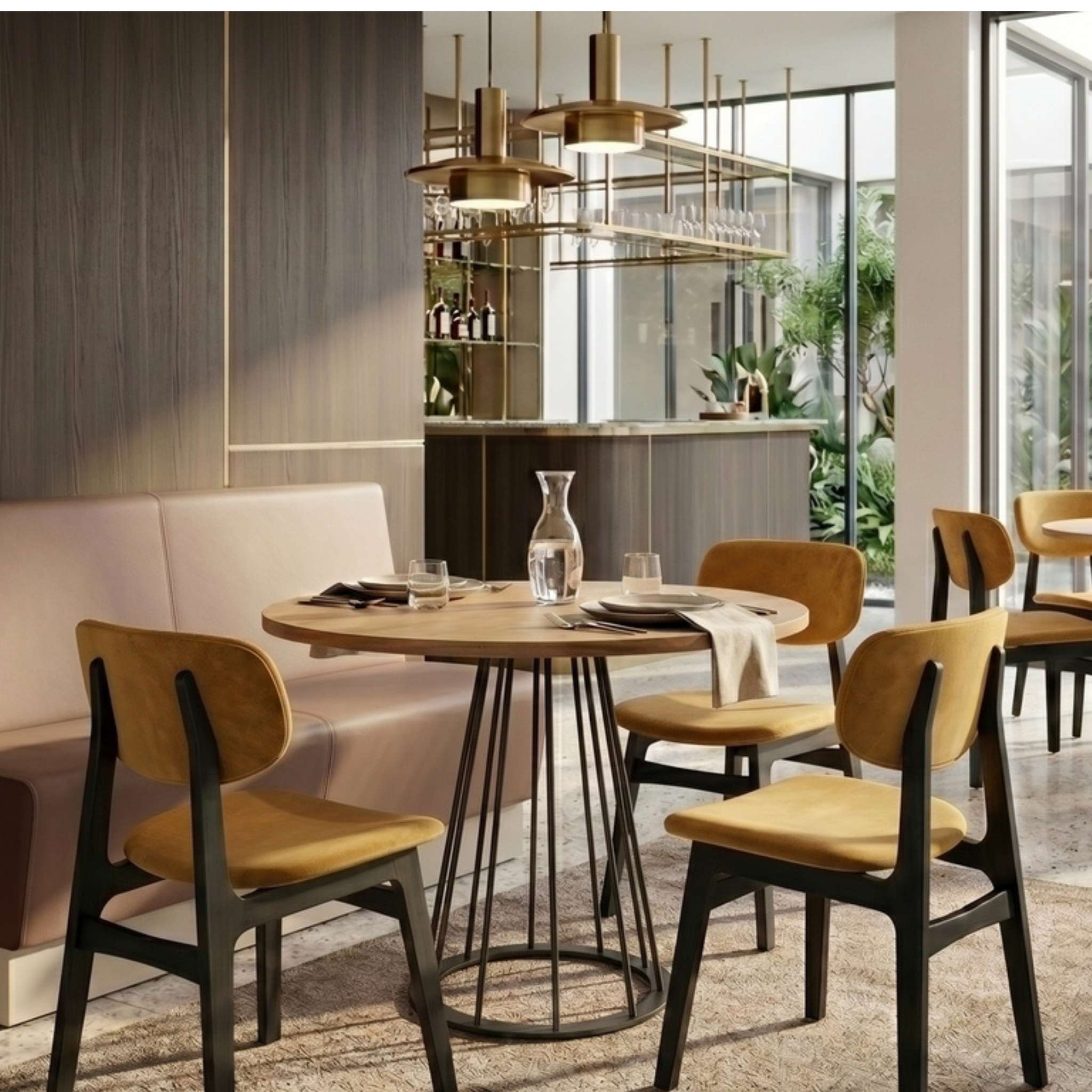 Oslo stoel beukenhouten gestoffeerde vergaderstoel in horeca