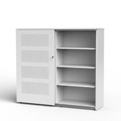 Premium akoestische 159 schuifdeurkast wit open