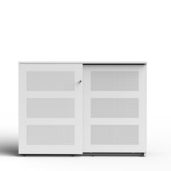 Premium akoestische schuifdeurkast 159 hg. + 6 legborden Orange office Schuifdeurkast  Select Kantoormeubelen.