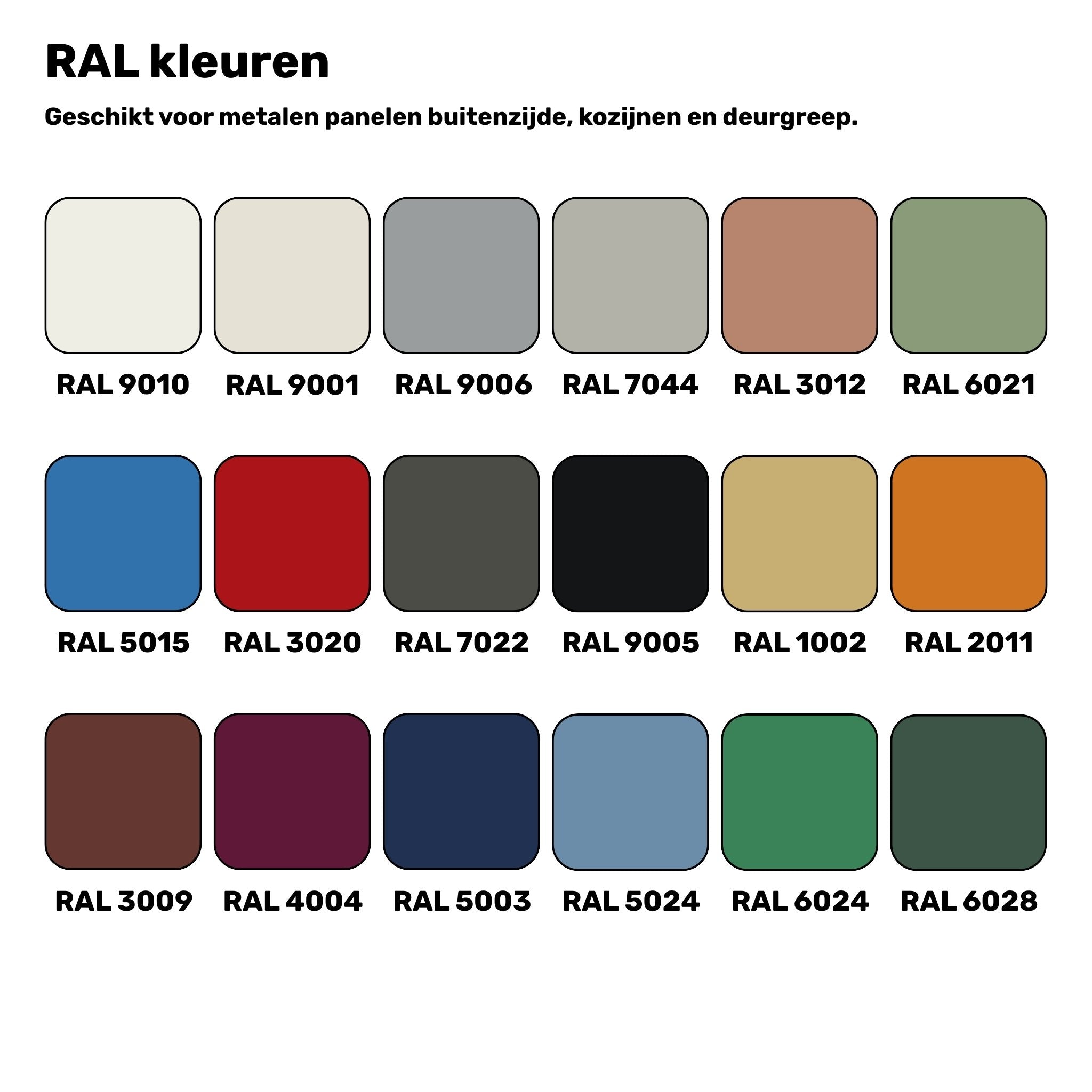 RAL kleuren vox teams box