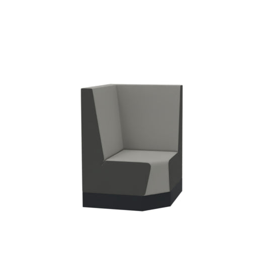 Treinbank hoek 83x83cm - 116cm hoog
