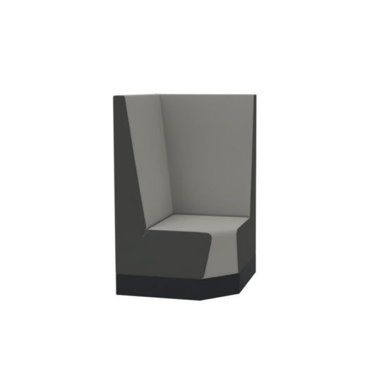 Treinbank hoek 83x83cm - 138cm hoog