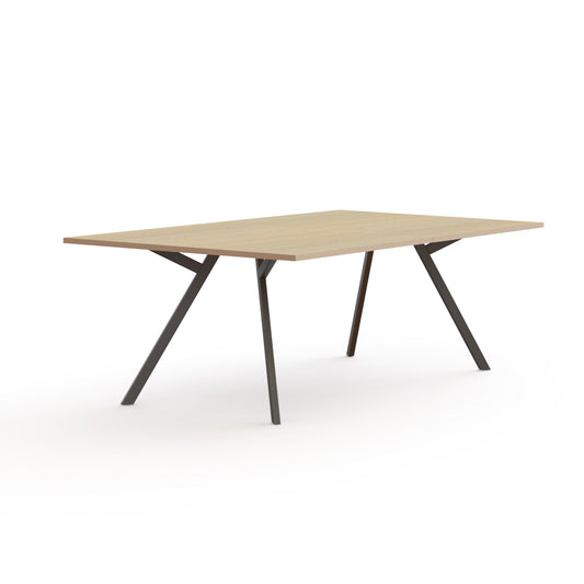 Vergadertafel recht Huislijn Bridge 75cm zwart