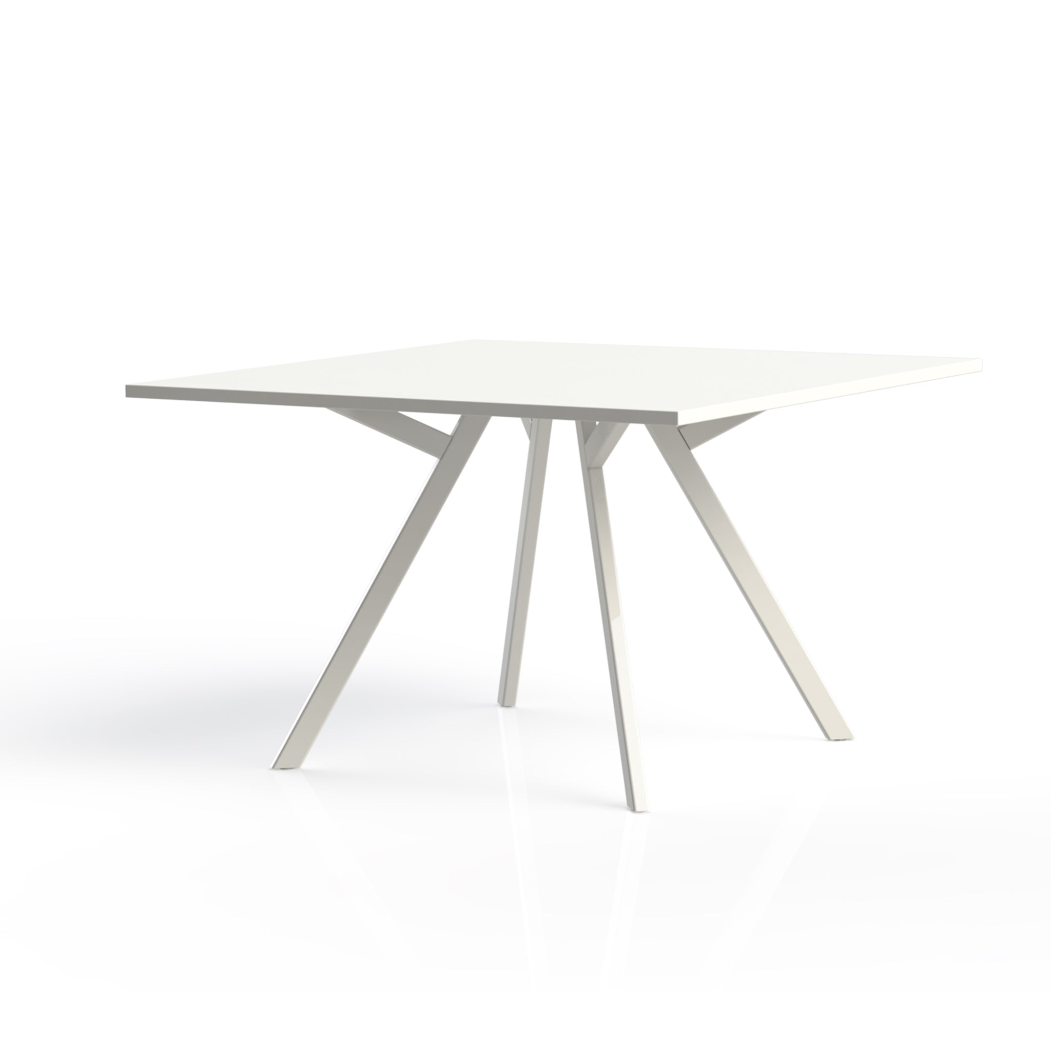 Vergadertafel vierkant Huislijn Brug 75cm hoog wit