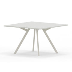 Vergadertafel vierkant wit met wit blad