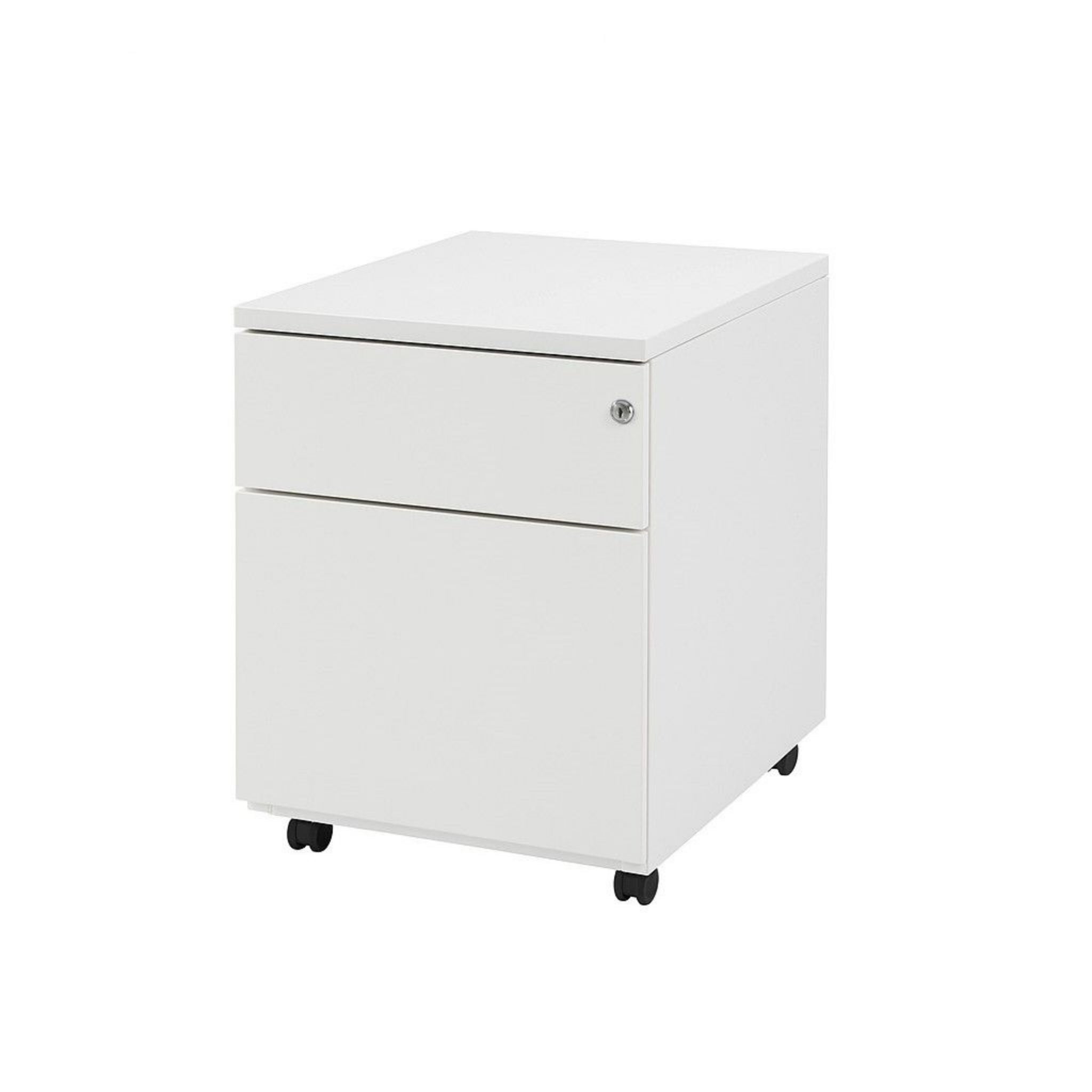 Verrijdbaar ladeblok 02 economy 1 lade 1 hangmap wit