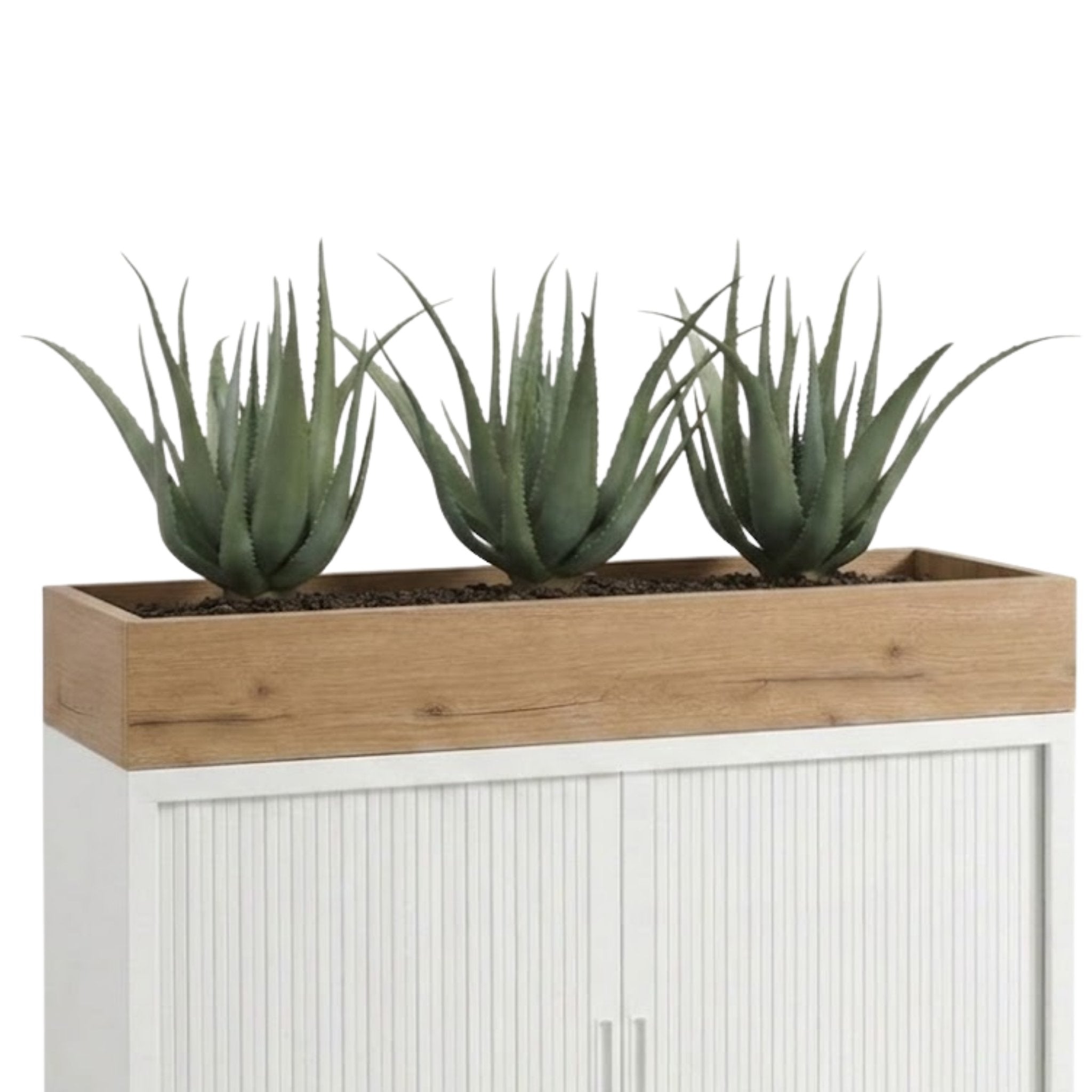 YT49A plantenbak met witte kast en planten