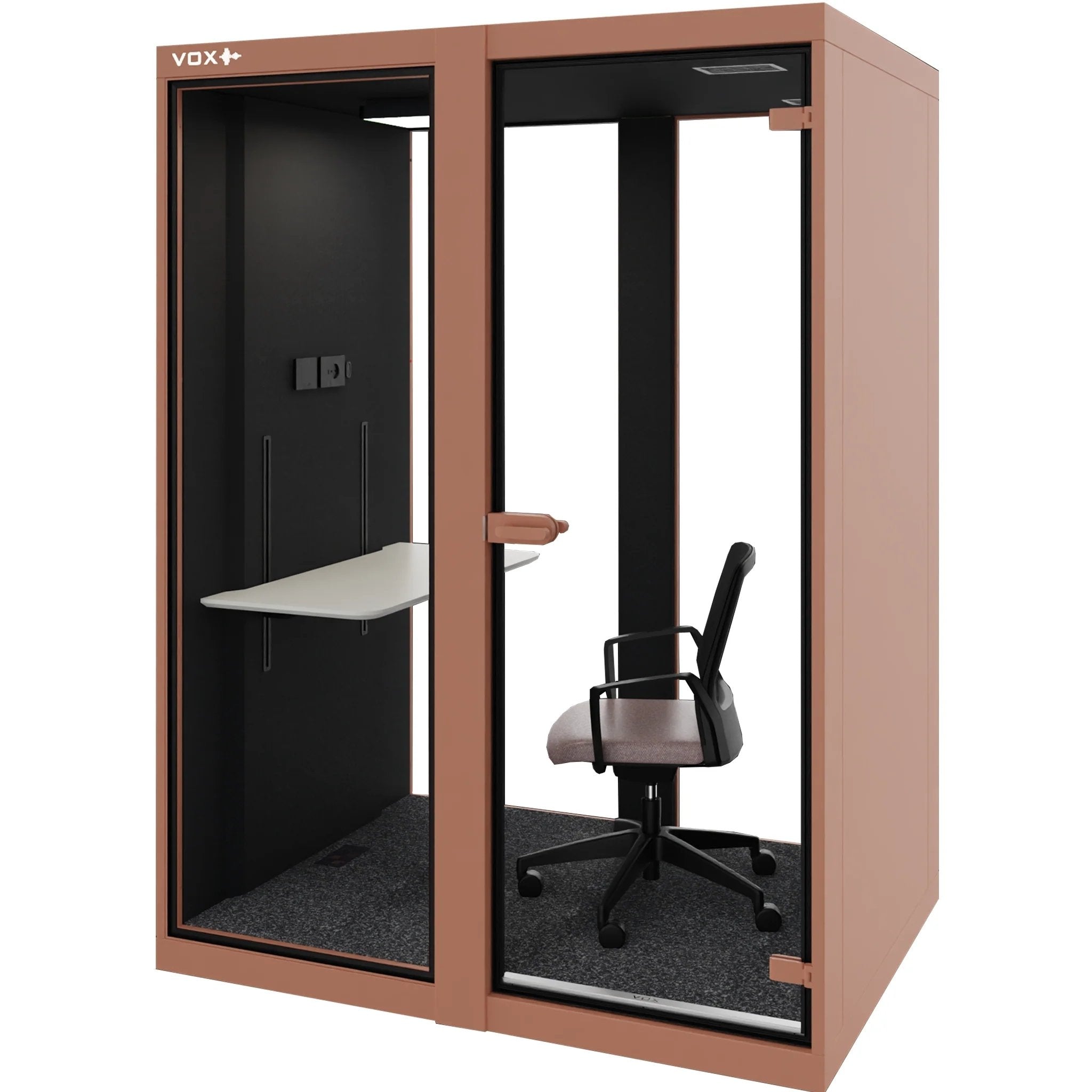 Zijaanzicht vox werkplek box