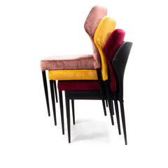 Louis Stoelen Fluweel Set van 4