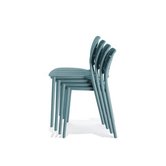 Propi terrasstoel blauw veba stapelbaar